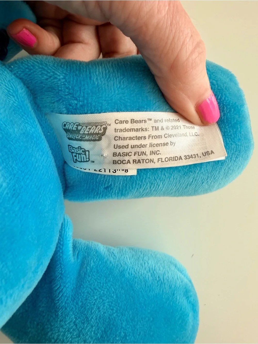 Care Bears Grumpy Bear Plush 14” Blue Stuffed Animal 2021 Basic Fun Soft Toy